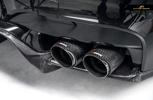 BMW M6 F06 F12 F13 2013 2014 2015 2016 2017 2018 2019 with Aftermarket Parts - Rear Diffuser Carbon Fiber / FRP