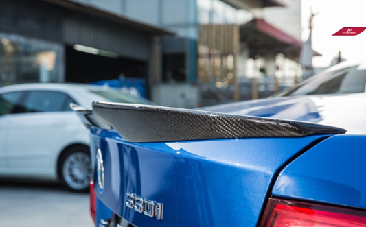 BMW 3 Series 340i 335i 330i 328i 320i 318i 335d 330d 325d 320d 318d 316d F30 Sedan 2012 2013 2014 2015 2016 2017 2018 2019 & M3 F80 Sedan 2014 2015 2016 2017 2018 with Aftermarket Parts - Rear Spoiler Carbon Fiber / FRP