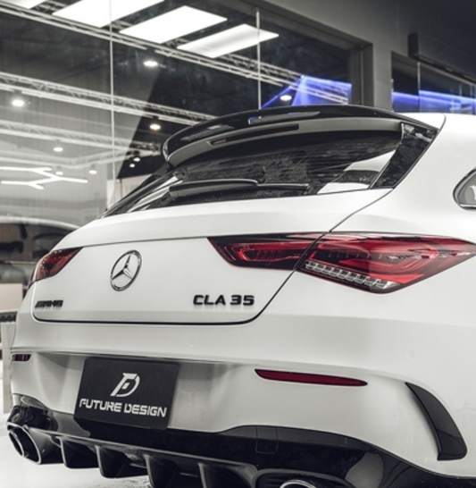Mercedes Benz CLA180 / CLA200 / CLA220 / CLA250 / CLA260 / AMG CLA35 / AMG CLA45 / AMG CLA45 S X118 2020-2024 with Aftermarket Parts - Roof Spoiler Carbon Fiber / FRP