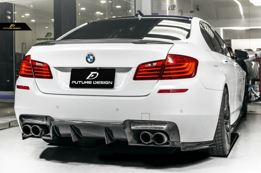 BMW M5 & 5 series F10/F11/F18 520 528 535 with M-Package 2010 2011 2012 2013 2014 2015 2016 2017 with Aftermarket Parts - V2 Rear Diffuser Carbon Fiber / FRP