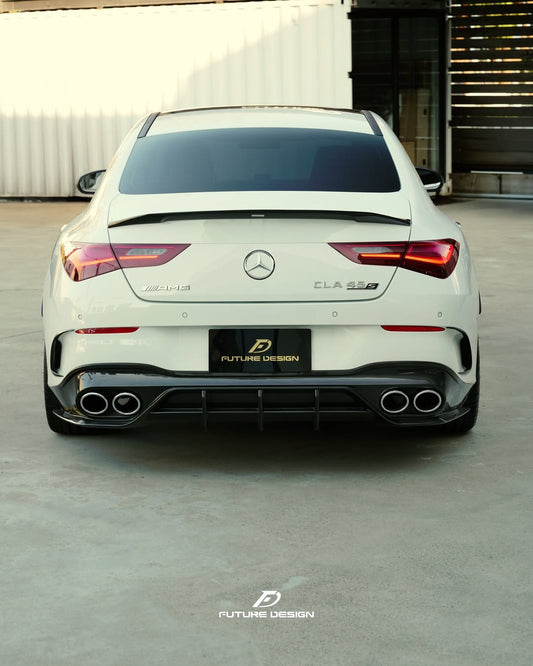 Future Design FD GT Carbon Fiber Rear Bumper Canards For CLA C118 CLA45 CLA35 CLA250 2020-ON