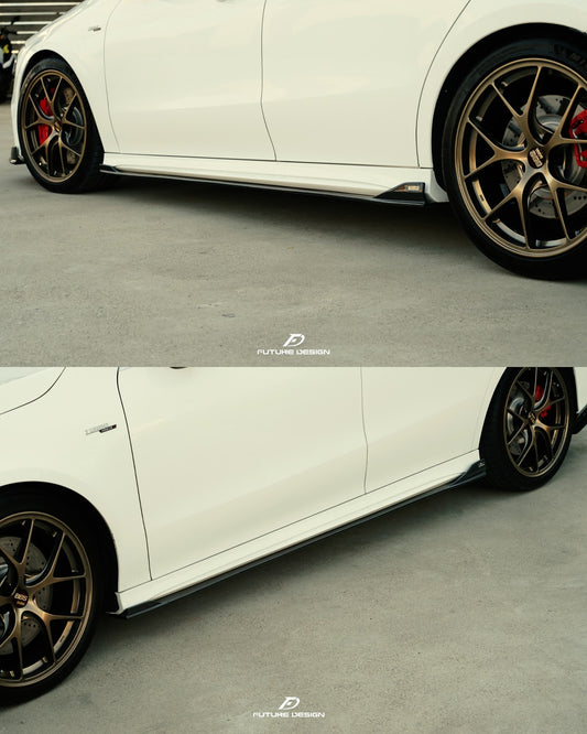 Future Design Carbon FD GT Carbon Fiber Side Skirts for 2020-ON C118 CLA45 CLA35 CLA250