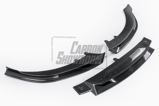 Future Design FD V2 Carbon Fiber FRONT LIP SPLITTER for Porsche Taycan Base 4S GTS