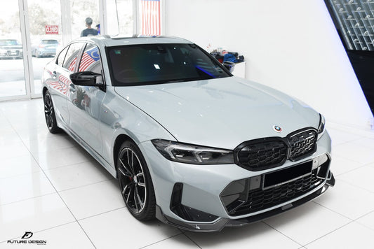 Future Design FD V2 Carbon Fiber Front Splitter for BMW G20 / G21 3 Series M340i 330i 2023-ON LCI - Performance SpeedShop