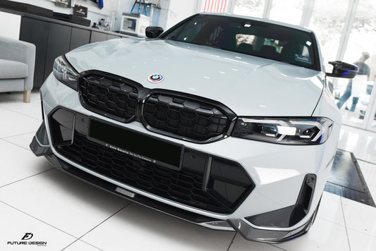 Future Design FD V2 Carbon Fiber Front Splitter for BMW G20 / G21 3 Series M340i 330i 2023-ON LCI - Performance SpeedShop