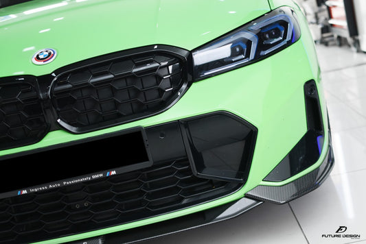 Future Design FD V2 Carbon Fiber Front Splitter for BMW G20 / G21 3 Series M340i 330i 2023-ON LCI - Performance SpeedShop