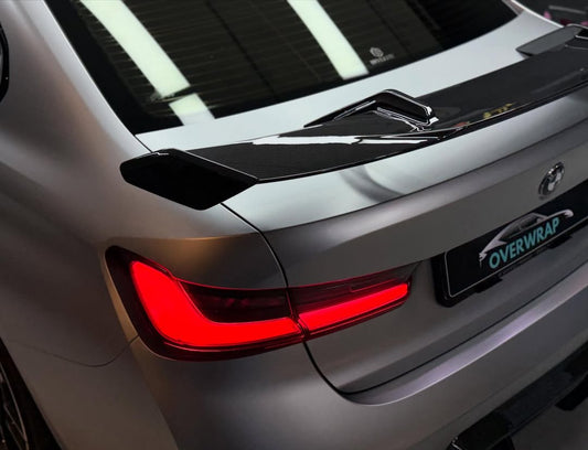 BMW M3 M3C M3CS G80 2021-ON & 3 Series M340i 330i (Fits Both Pre-LCI & LCI) G20 2019-ON with Aftermarket Parts - MP Style Rear Wing Carbon Fiber/FRP from Future Design