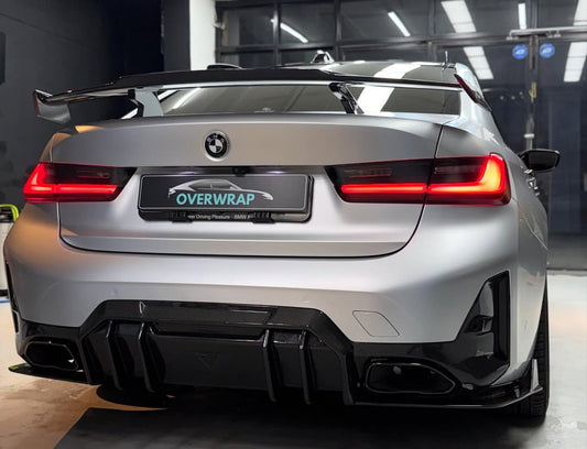 BMW M3 M3C M3CS G80 2021-ON & 3 Series M340i 330i (Fits Both Pre-LCI & LCI) G20 2019-ON with Aftermarket Parts - MP Style Rear Wing Carbon Fiber/FRP from Future Design