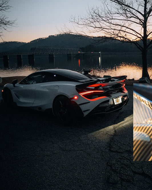 Future Design Carbon McLaren 720S Carbon Fiber Rear Bumper Side Valences - Performance SpeedShop