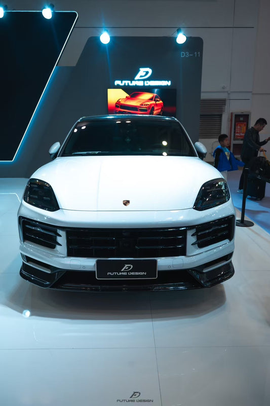 Future Design Carbon Fiber FRONT LIP SPLITTER for Porsche Cayenne Coupe 9Y3 - Performance SpeedShop