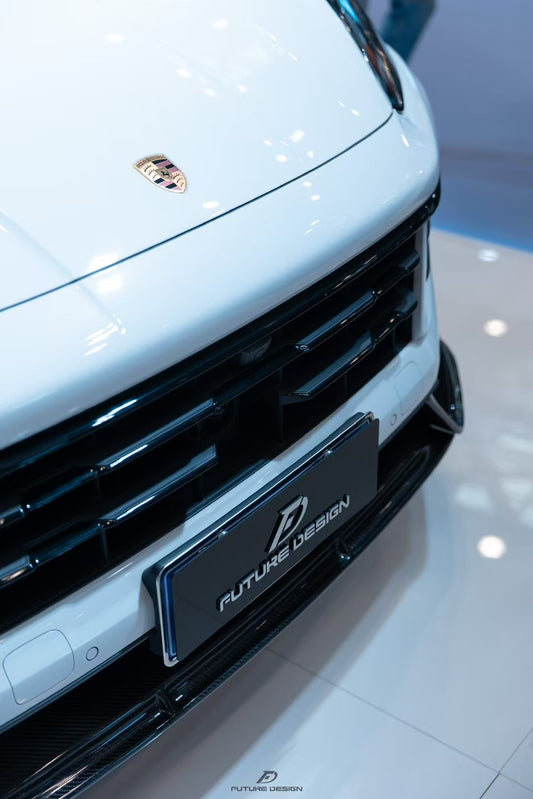Future Design Carbon Fiber FRONT LIP SPLITTER for Porsche Cayenne Coupe 9Y3 - Performance SpeedShop
