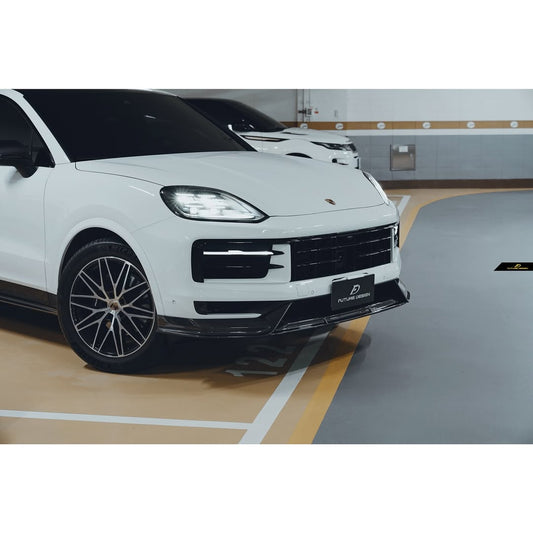 Future Design Carbon Fiber FRONT LIP SPLITTER for Porsche Cayenne Coupe 9Y3 - Performance SpeedShop