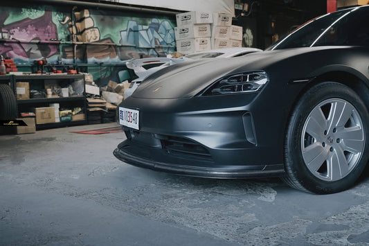 Future Design FD V1 Carbon Fiber FRONT LIP SPLITTER for Porsche Taycan Base & 4S - Performance SpeedShop