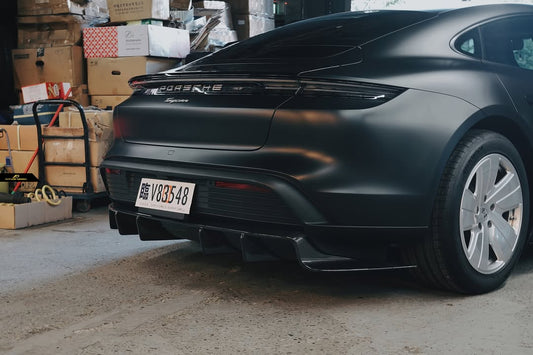 Future Design FD Carbon Fiber REAR DIFFUSER for Porsche Taycan Base & 4S - Performance SpeedShop