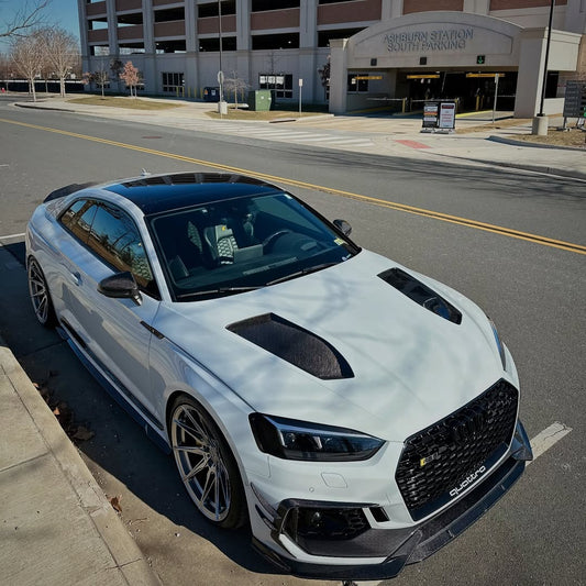 Audi RS5 S5 A5 B9 B9.5 2017-ON with Aftermarket Parts - V1 Hood Bonnet Carbon Fiber / FRP from Future Design