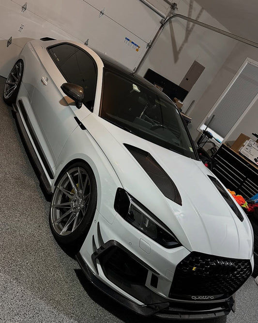 Audi RS5 S5 A5 B9 B9.5 2017-ON with Aftermarket Parts - V1 Hood Bonnet Carbon Fiber / FRP from Future Design