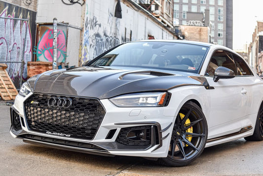 Audi RS5 S5 A5 B9 B9.5 2017-ON with Aftermarket Parts - V1 Hood Bonnet Carbon Fiber / FRP from Future Design