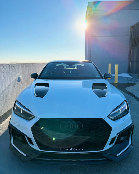 Audi RS5 S5 A5 B9 B9.5 2017-ON with Aftermarket Parts - V1 Hood Bonnet Carbon Fiber / FRP from Future Design