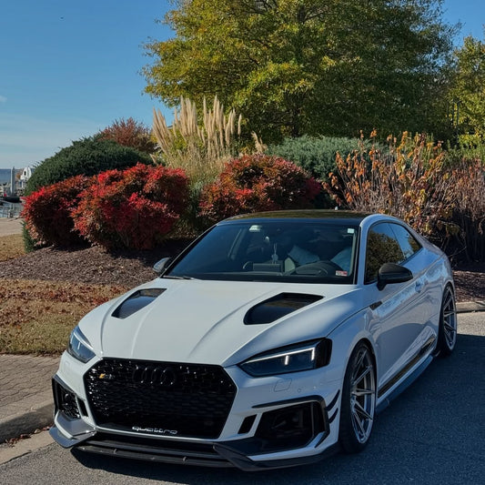 Audi RS5 S5 A5 B9 B9.5 2017-ON with Aftermarket Parts - V1 Hood Bonnet Carbon Fiber / FRP from Future Design