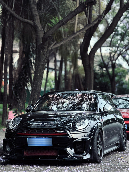MINI Cooper JCW (John Cooper Works) S Base F56 2014 2015 2016 2017 2018 Pre-LCI & 2019 2020 2021 First LCI & 2022-ON Second LCI with Aftermarket Parts - Garbino Style Front Bumper Carbon Fiber / FRP from G Performance