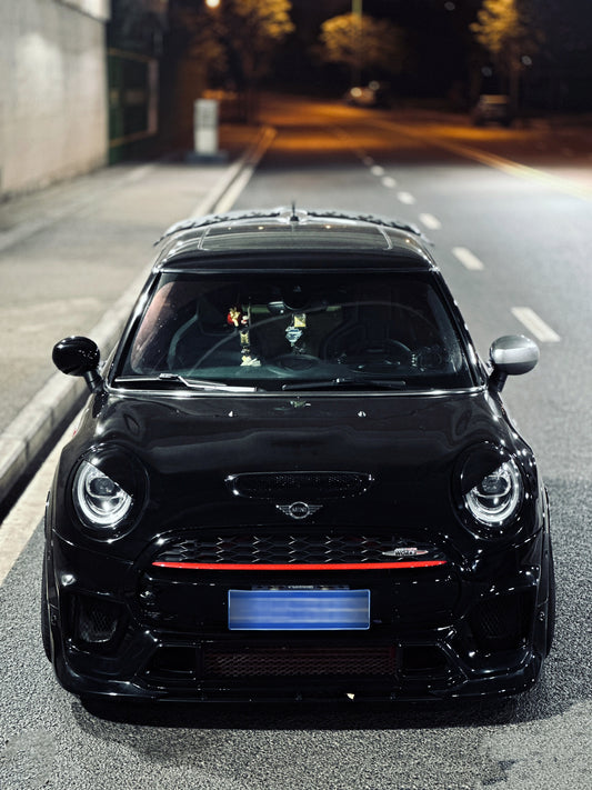 MINI Cooper JCW (John Cooper Works) S Base F56 2014 2015 2016 2017 2018 Pre-LCI & 2019 2020 2021 First LCI & 2022-ON Second LCI with Aftermarket Parts - Garbino Style Front Bumper Carbon Fiber / FRP from G Performance
