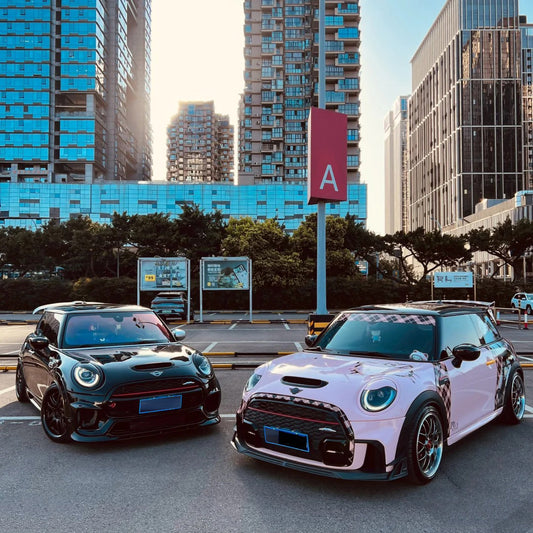 MINI Cooper JCW (John Cooper Works) S Base F56 2014 2015 2016 2017 2018 Pre-LCI & 2019 2020 2021 First LCI & 2022-ON Second LCI with Aftermarket Parts - Garbino Style Front Bumper Carbon Fiber / FRP from G Performance