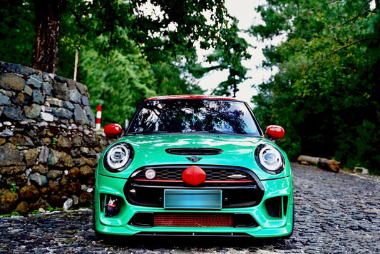 MINI Cooper JCW (John Cooper Works) S Base F56 2014 2015 2016 2017 2018 Pre-LCI & 2019 2020 2021 First LCI & 2022-ON Second LCI with Aftermarket Parts - Garbino Style Front Bumper Carbon Fiber / FRP from G Performance