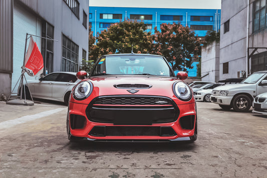 MINI Cooper JCW (John Cooper Works) S Base F56 2014 2015 2016 2017 2018 Pre-LCI & 2019 2020 2021 First LCI & 2022-ON Second LCI with Aftermarket Parts - Garbino Style Front Bumper Carbon Fiber / FRP from G Performance