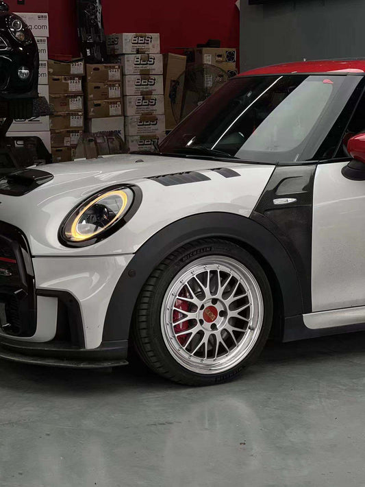MINI Cooper JCW (John Cooper Works) S Base F56 2014 2015 2016 2017 2018 Pre-LCI & 2019 2020 2021 First LCI & 2022-ON Second LCI with Aftermarket Parts - AG Style Widebody Wheel Arches Carbon Fiber from G Performance