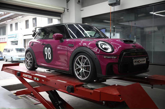MINI Cooper JCW (John Cooper Works) S Base F56 2014 2015 2016 2017 2018 Pre-LCI & 2019 2020 2021 First LCI & 2022-ON Second LCI with Aftermarket Parts - AG Style Widebody Wheel Arches Carbon Fiber from G Performance