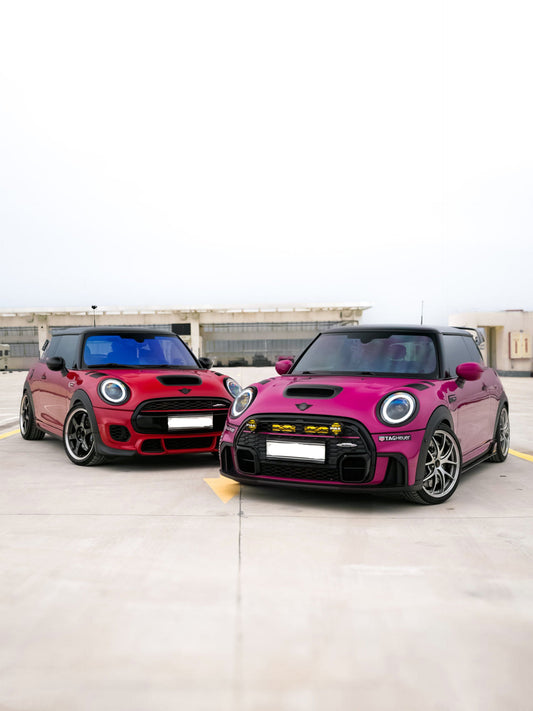 MINI Cooper JCW (John Cooper Works) S Base F56 & 2014 2015 2016 2017 2018 Pre-LCI & 2019 2020 2021 First LCI & 2022-ON Second LCI with Aftermarket Parts - AG Style Hood Carbon Fiber / FRP from G Performance