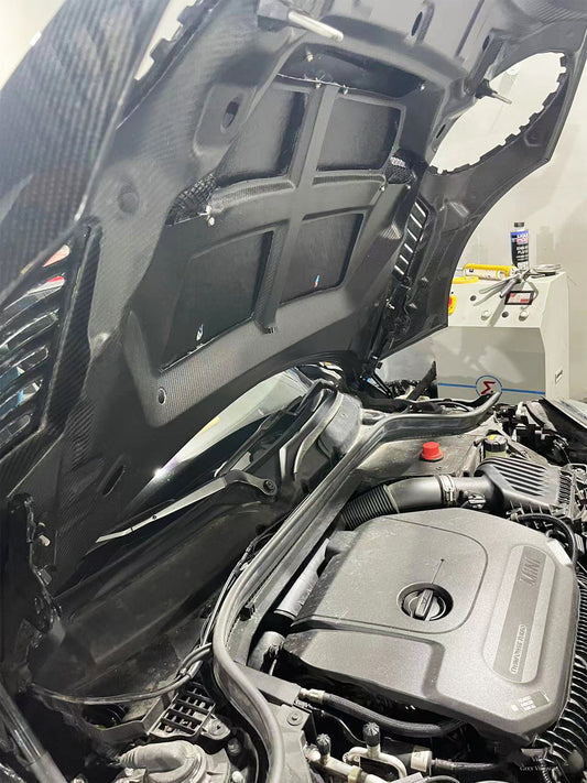 MINI Cooper JCW (John Cooper Works) S Base F56 & 2014 2015 2016 2017 2018 Pre-LCI & 2019 2020 2021 First LCI & 2022-ON Second LCI with Aftermarket Parts - AG Style Hood Carbon Fiber / FRP from G Performance