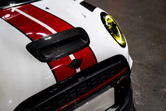 MINI Cooper JCW (John Cooper Works) S Base F56 & 2014 2015 2016 2017 2018 Pre-LCI & 2019 2020 2021 First LCI & 2022-ON Second LCI with Aftermarket Parts - AG Style Hood Carbon Fiber / FRP from G Performance