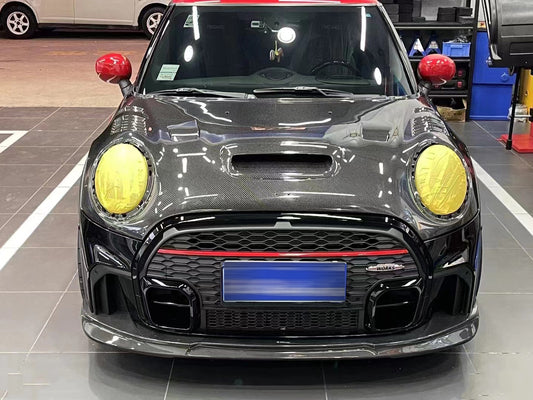 MINI Cooper JCW (John Cooper Works) S Base F56 & 2014 2015 2016 2017 2018 Pre-LCI & 2019 2020 2021 First LCI & 2022-ON Second LCI with Aftermarket Parts - AG Style Hood Carbon Fiber / FRP from G Performance