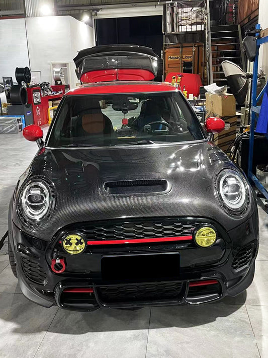 MINI Cooper JCW (John Cooper Works) S Base F56 & 2014 2015 2016 2017 2018 Pre-LCI & 2019 2020 2021 First LCI & 2022-ON Second LCI with Aftermarket Parts - AG Style Hood Carbon Fiber / FRP from G Performance