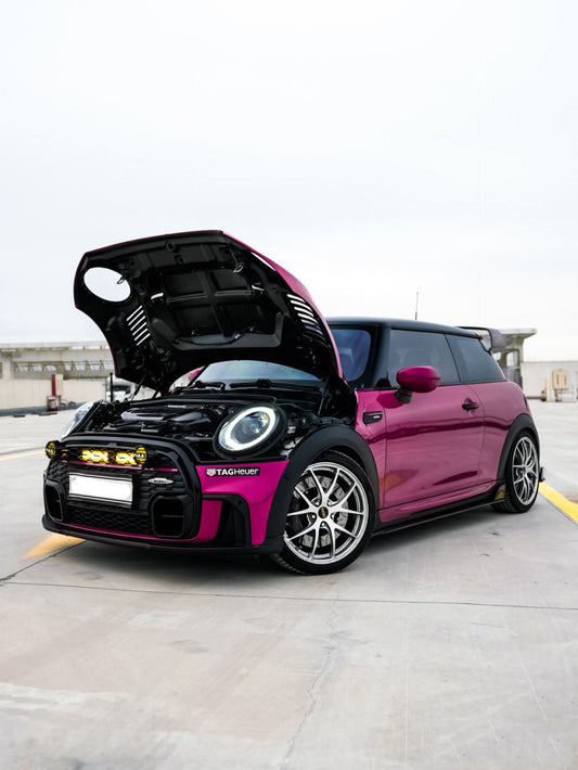 MINI Cooper JCW (John Cooper Works) S Base F56 & 2014 2015 2016 2017 2018 Pre-LCI & 2019 2020 2021 First LCI & 2022-ON Second LCI with Aftermarket Parts - AG Style Hood Carbon Fiber / FRP from G Performance