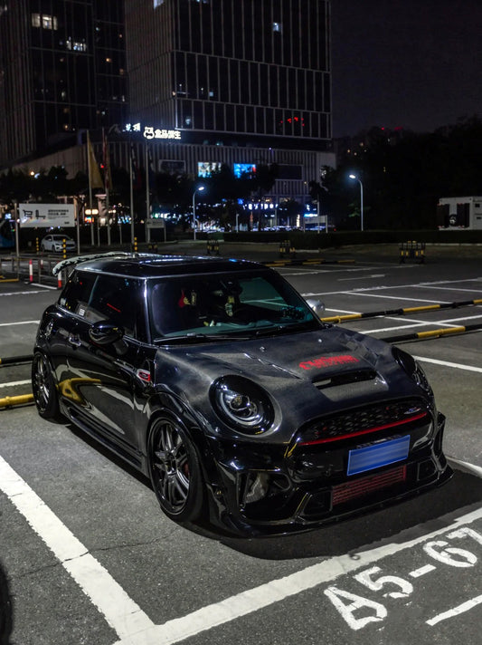 MINI Cooper JCW (John Cooper Works) S Base F56 2014 2015 2016 2017 2018 Pre-LCI & 2019 2020 2021 First LCI & 2022-ON Second LCI with Aftermarket Parts - Garbino Style Side Skirts FRP from G Performance