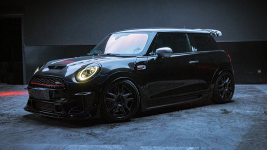 MINI Cooper JCW (John Cooper Works) S Base F56 2014 2015 2016 2017 2018 Pre-LCI & 2019 2020 2021 First LCI & 2022-ON Second LCI with Aftermarket Parts - Garbino Style Side Skirts FRP from G Performance