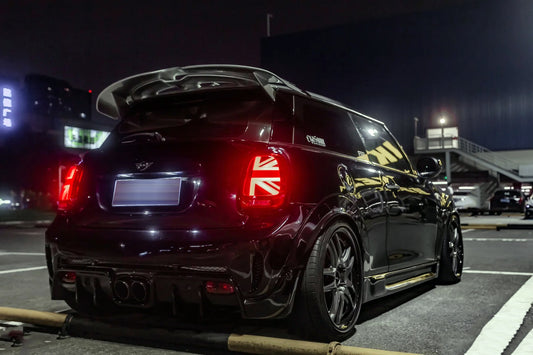 MINI Cooper JCW (John Cooper Works) S Base F56 2014 2015 2016 2017 2018 Pre-LCI & 2019 2020 2021 First LCI & 2022-ON Second LCI with Aftermarket Parts - Garbino Style Side Skirts FRP from G Performance