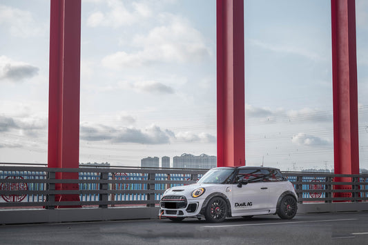 MINI Cooper JCW (John Cooper Works) S Base F56 2014 2015 2016 2017 2018 Pre-LCI & 2019 2020 2021 First LCI & 2022-ON Second LCI with Aftermarket Parts - Garbino Style Side Skirts FRP from G Performance