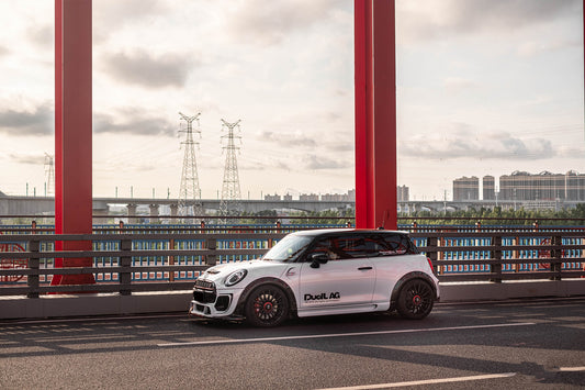 MINI Cooper JCW (John Cooper Works) S Base F56 2014 2015 2016 2017 2018 Pre-LCI & 2019 2020 2021 First LCI & 2022-ON Second LCI with Aftermarket Parts - Garbino Style Side Skirts FRP from G Performance