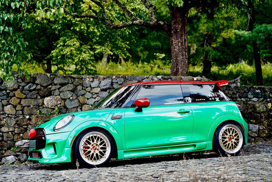 MINI Cooper JCW (John Cooper Works) S Base F56 2014 2015 2016 2017 2018 Pre-LCI & 2019 2020 2021 First LCI & 2022-ON Second LCI with Aftermarket Parts - Garbino Style Side Skirts FRP from G Performance