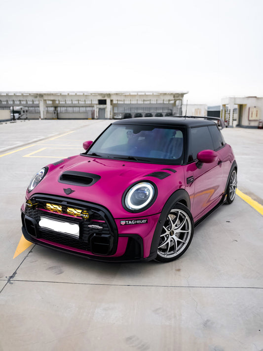 MINI Cooper JCW (John Cooper Works) S Base F56 2014 2015 2016 2017 2018 Pre-LCI & 2019 2020 2021 First LCI & 2022-ON Second LCI with Aftermarket Parts - AG Style Widebody Wheel Arches Carbon Fiber from G Performance