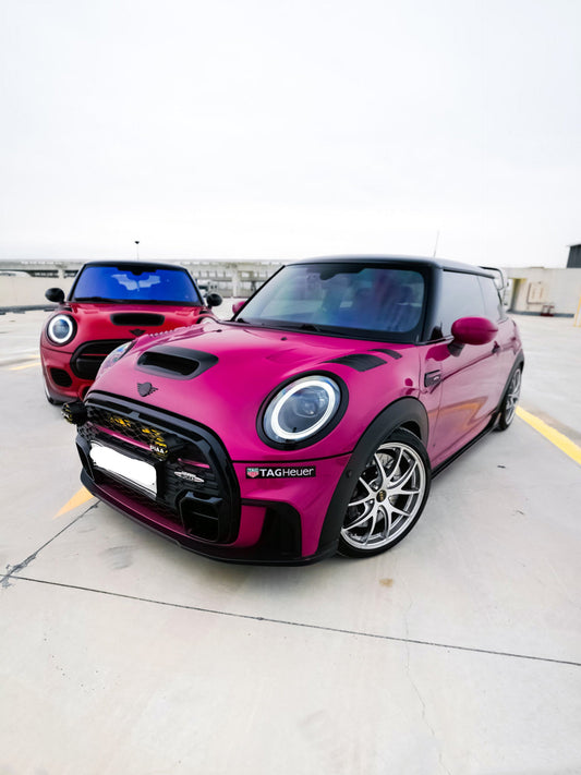 MINI Cooper JCW (John Cooper Works) S Base F56 2014 2015 2016 2017 2018 Pre-LCI & 2019 2020 2021 First LCI & 2022-ON Second LCI with Aftermarket Parts - AG Style Widebody Wheel Arches Carbon Fiber from G Performance