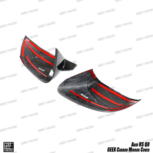 Audi RSQ8 SQ8 Q8 2020-ON with Aftermarket Parts - Mirror Covers Pre-preg Carbon Fiber from Geex Village