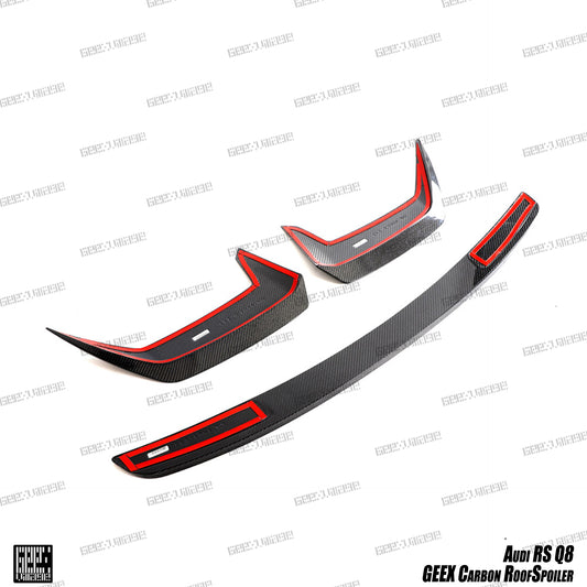 Audi RSQ8 2021-ON with Aftermarket Parts - Rear Roof Spoiler Carbon Fiber from Geex Village