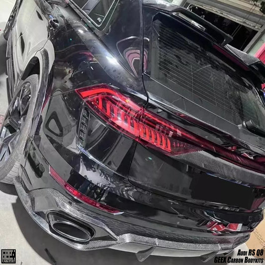 Audi SQ8 Q8 (Exhaust tips not included) 2020-ON with Aftermarket Parts - Rear Diffuser Carbon Fiber from Geex Village