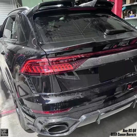 Audi SQ8 Q8 (Exhaust tips not included) 2020-ON with Aftermarket Parts - Rear Diffuser Carbon Fiber from Geex Village