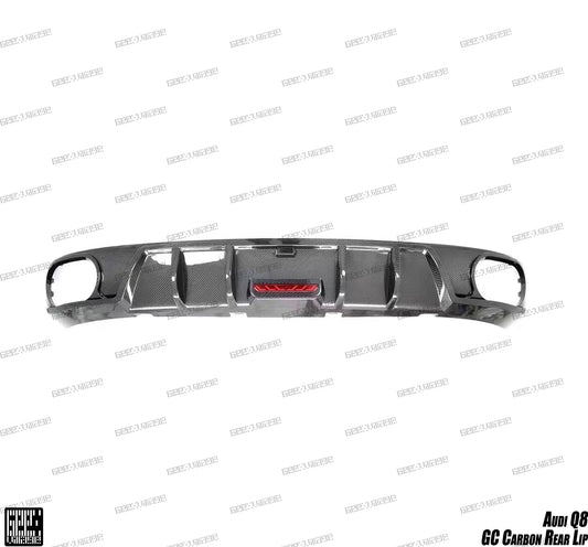 Audi SQ8 Q8 (Exhaust tips not included) 2020-ON with Aftermarket Parts - GC Style Rear Diffuser Pre-preg Carbon Fiber from Geex Village