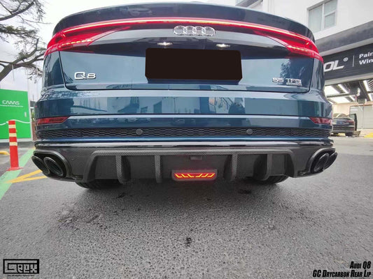 Audi SQ8 Q8 (Exhaust tips not included) 2020-ON with Aftermarket Parts - GC Style Rear Diffuser Pre-preg Carbon Fiber from Geex Village
